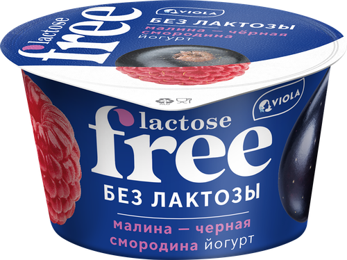 

Йогурт безлактозный Viola Lactose Free Малина-черная смородина 2.7% 180 г