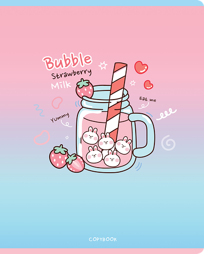 Тетрадь Meshu The cat's journey 48 листов в клетку, 1 шт, в ассортименте