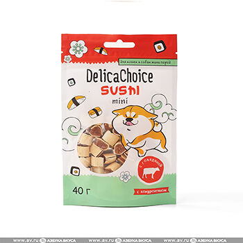 Лакомство DelicaChoice Суши-мини с говядиной для собак