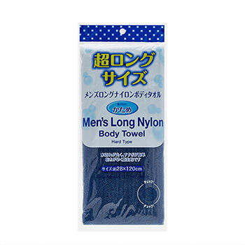 Мочалка для тела жёсткая мужская синяя, Watts, 28*120 см, Япония