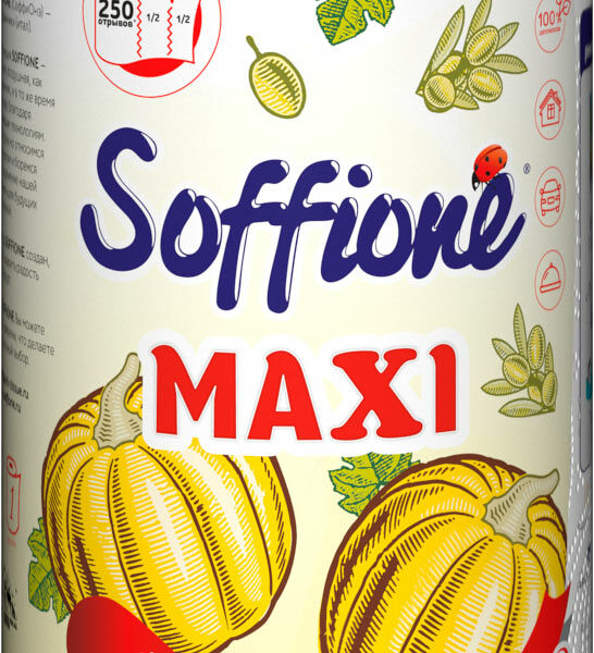 Бумажные полотенца Soffione Maxi 2 слоя 1 рулон