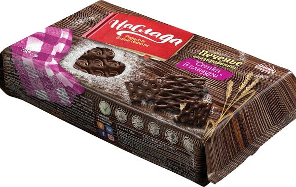 Печенье Наслада Сетка в глазури 190г