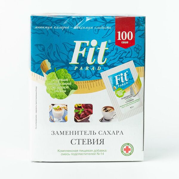 Заменитель сахара Природные компоненты Fit Parad №14 ~ 100 шт.