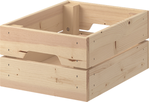 Ящик деревянный необработанный, цвет натуральный, 31х23х15 см