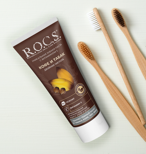 

Зубная паста R.O.C.S. Кофе и табак двойная чистота 74 г
