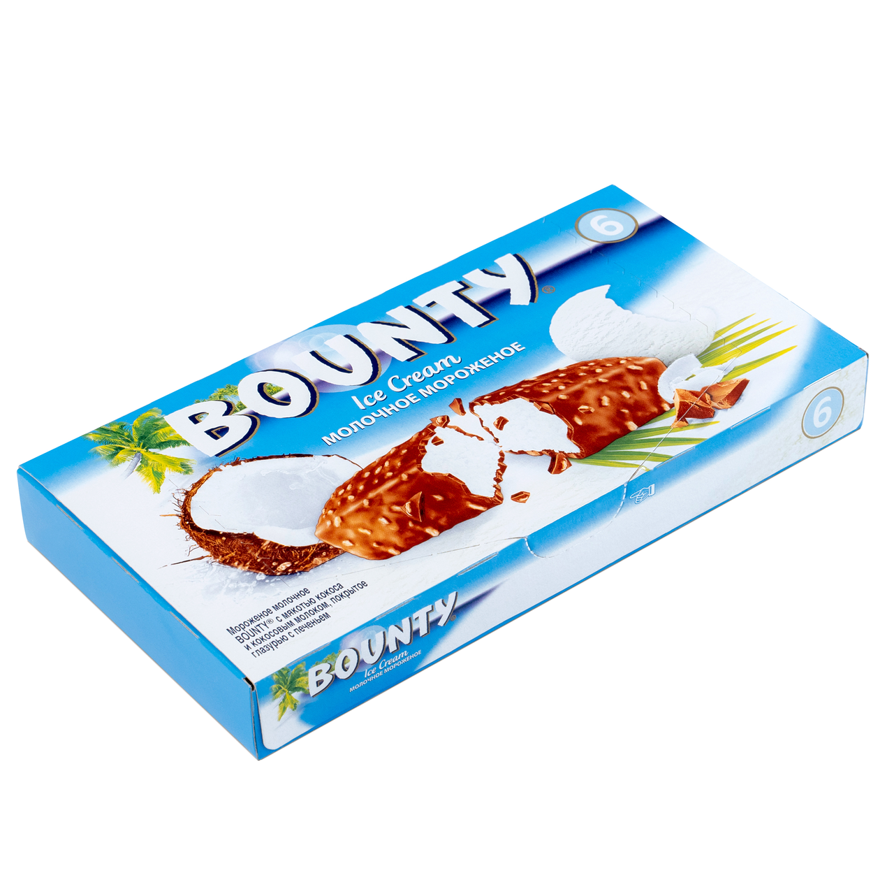

Мороженое Bounty молочное с мякотью кокоса 6 шт. 235 г