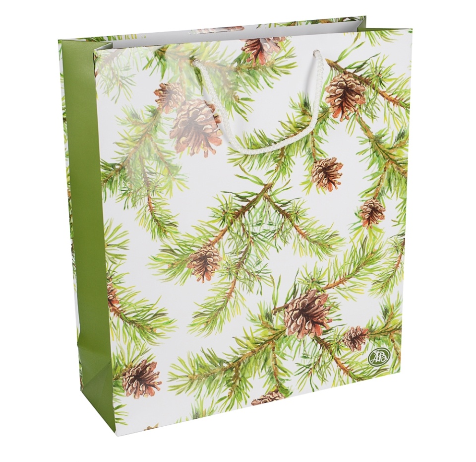 

Пакет подарочный Азбука Вкуса Хвоя бумажный 35 х 40 х 12 см