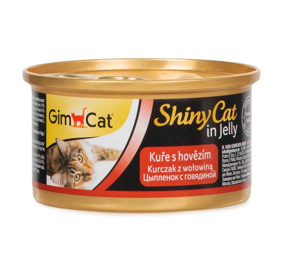 

Консервы для кошек GimCat из цыпленка с говядиной 70 г