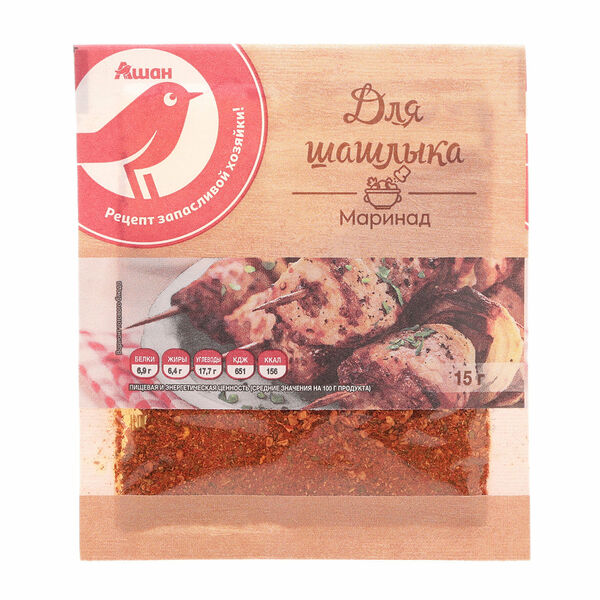 Маринад сухой для шашлыка АШАН Красная птица