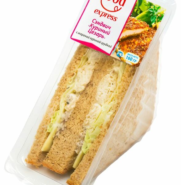 Сэндвич Food Express Куриный Цезарь с запеченной курицей 160г