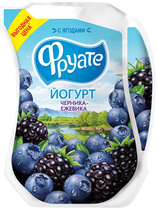 

Йогурт питьевой Фруате Черника и Ежевика 1.5% 950 г