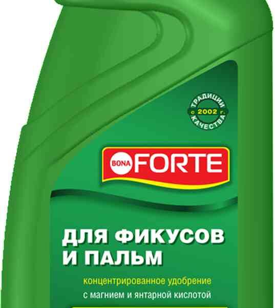Удобрение для фикусов и пальм концентрированное жидкое Bona Forte серия Красота