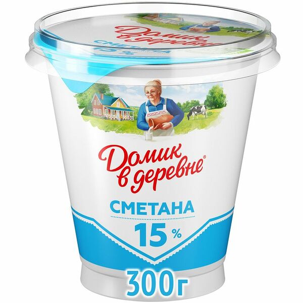 Сметана Домик в деревне 15%