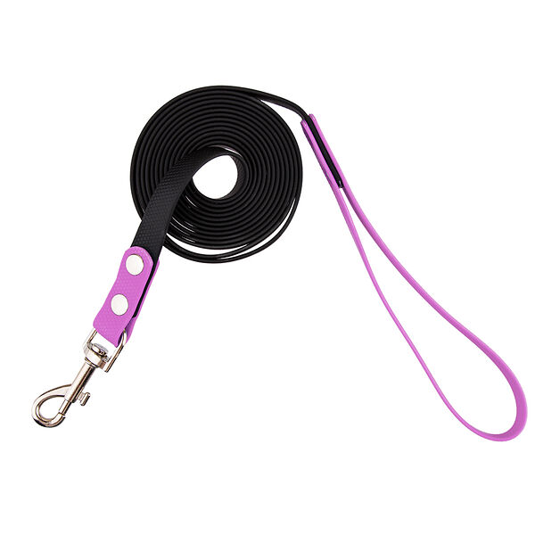 Поводок биотан Хайстайл черный 20 3м фиолетовая ручка