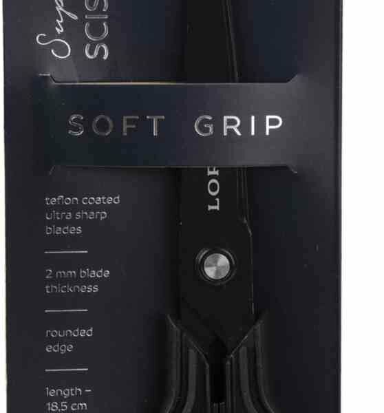 Ножницы офисные Lorex Soft Grip цвет: черный, 185 мм