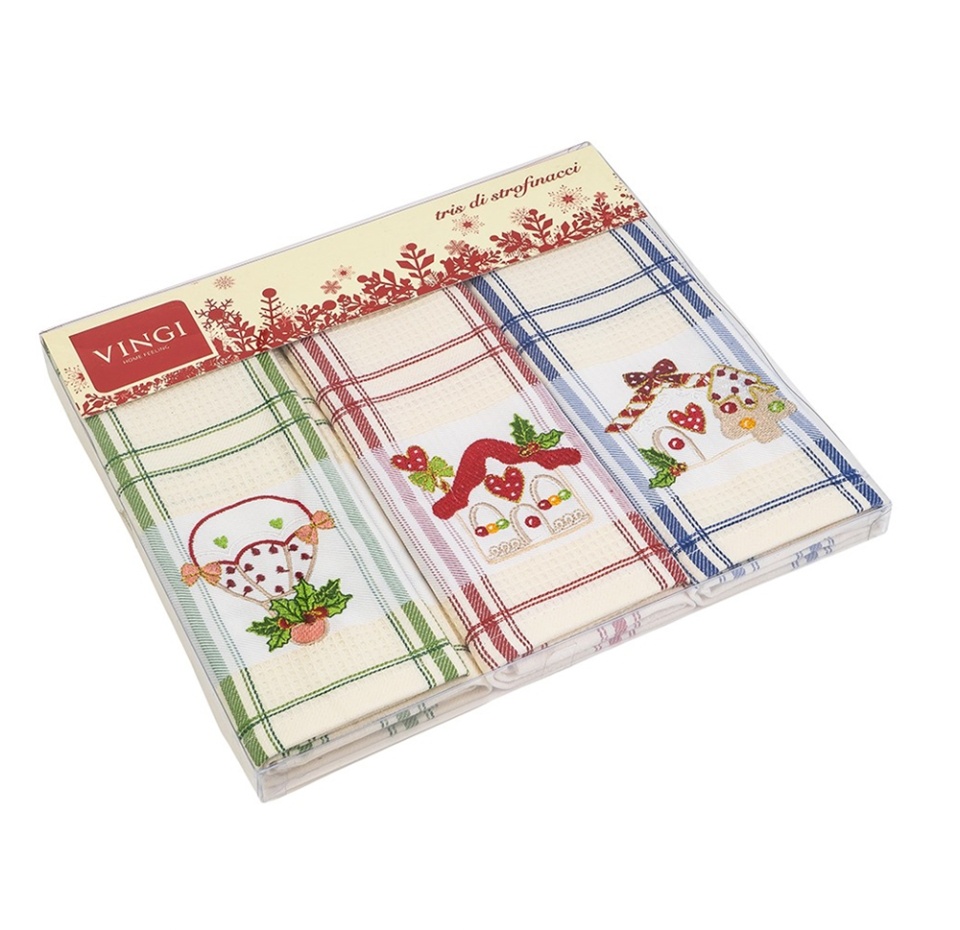 

Набор кухонных полотенец Vingi Ricami 3 шт, Италия