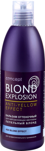 

Бальзам для волос Concept Anti-yellow effect оттеночный пепельный блонд 300 мл