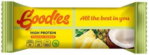 

Батончик протеиновый GOODIES Ананас-кокос, 40г