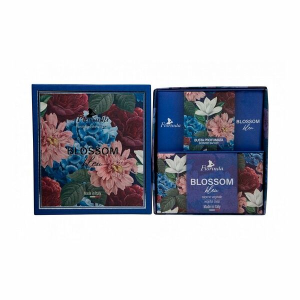 Набор Florinda Синие цветы: мыло 200 г + саше, 3 шт