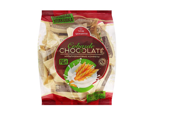 Конфеты Co barre de Chocolate мультизлаковые с белой глазурью