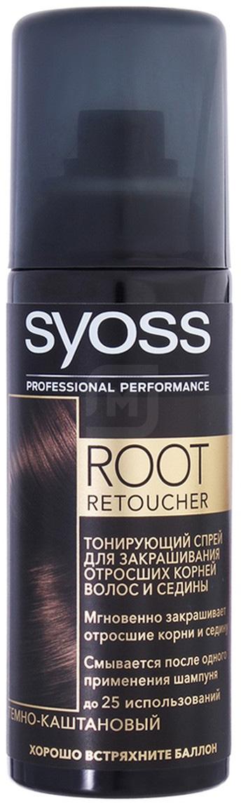 

Спрей тонирующий Syoss Root Retoucher Темно-каштановый 120 мл