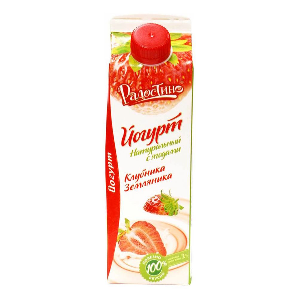 

Йогурт питьевой Радостино клубника-земляника 2% 450 г
