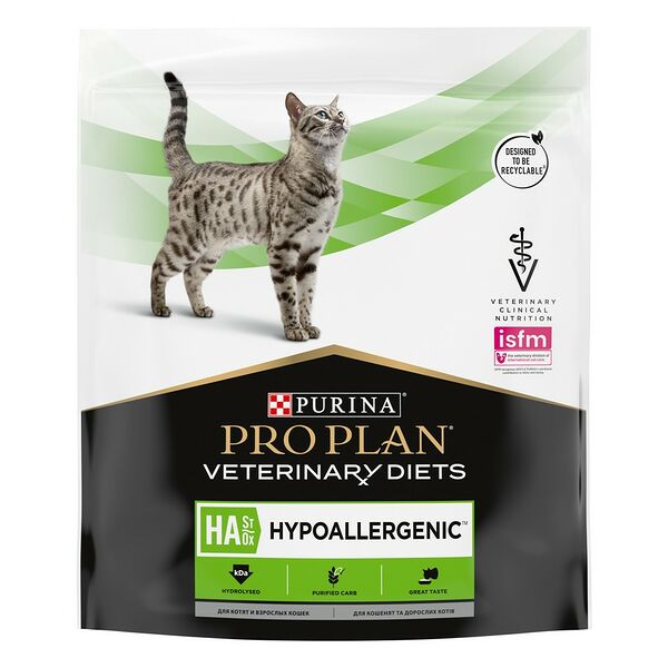Сухой корм для котят и взрослых кошек диетический PRO PLAN® VETERINARY DIETS HA ST/OX Hypoallergenic при пищевой непереносимости, 325 г