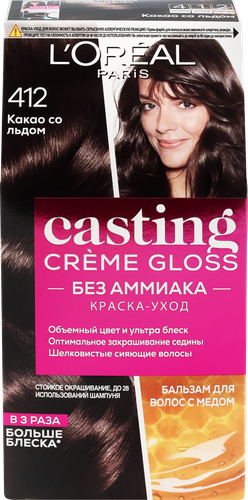 

Краска L’Oreal Casting Creme Gloss 412 Какао со льдом 180 мл
