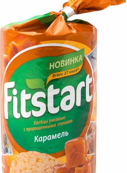 Хлебцы рисовые Fitstart с пророщенными зернами Карамель 100 г