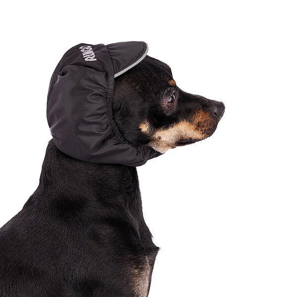 Шапка теплая для собак XL, черная