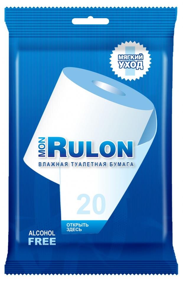 

Влажная туалетная бумага Mon Rulon 20 шт.