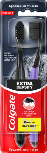 

Зубная щетка Colgate Extra Density, средняя жесткость, 2 шт