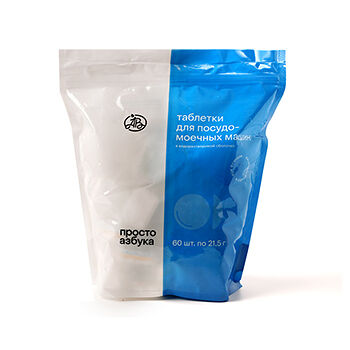 Таблетки для мытья посуды в Пмм «Просто Азбука» All in 1 60шт., Польша
