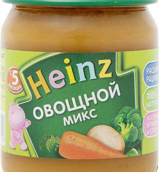 Пюре Heinz Овощной микс с 5 месяцев, 120г