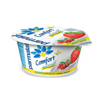 Йогурт Parmalat Comfort безлактозный клубника шиповник 3%