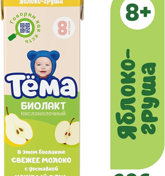 Биолакт Тема Яблоко и груша 3% 206г