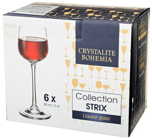 Набор рюмок для водки и ликера Crystalite bohemia дора 60 мл арт. 1SF73/60, 6 шт.