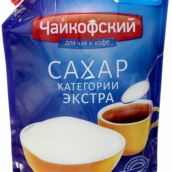 Сахар Чайкофский белый кристаллический свекловичный категории экстра, 750г