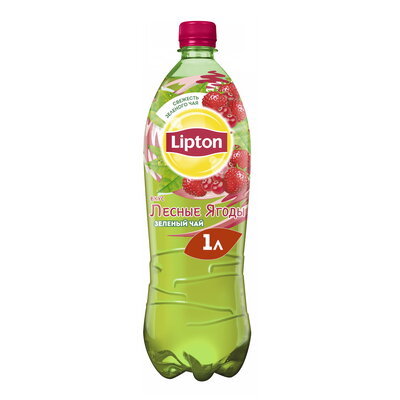Чай холодный зелёный Lipton Земляника и клюква