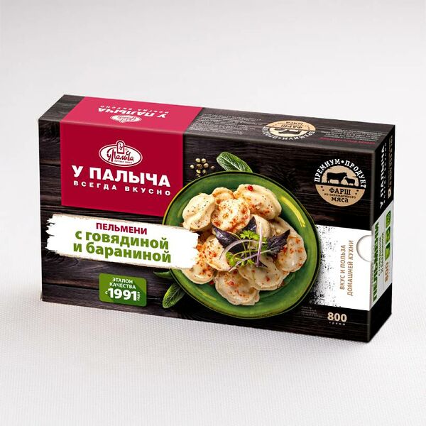 Пельмени с говядиной и бараниной 800 г
