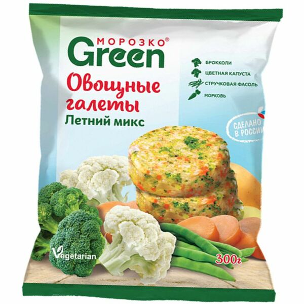Овощные галеты Морозко Green Летний микс 300 г