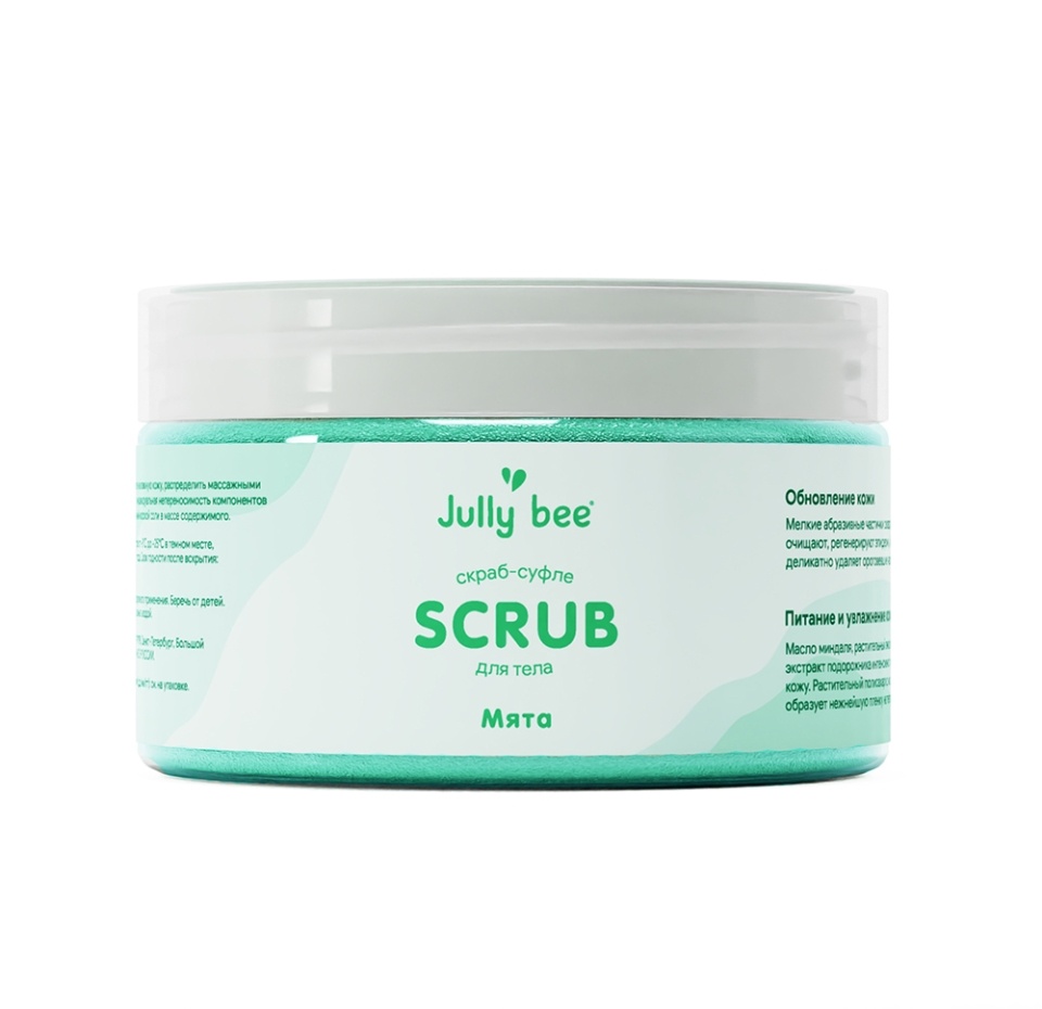 

Скраб-суфле для тела Jully bee cахарно-солевой «Увлажняющий» с ароматом Мяты, Россия