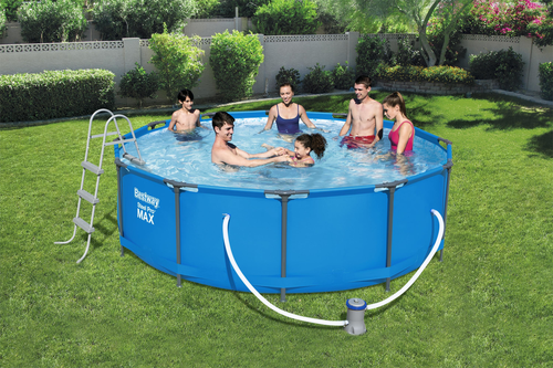 

Бассейн каркасный Bestway Steel Pro Max 9150 л 366х100 см с фильтром- насосом и лестницей