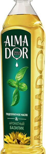 Масло подсолнечное Almador с ароматом базилика 750мл