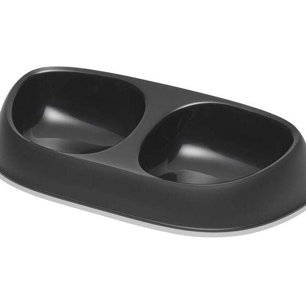 Миска пластиковая двойная Sensibowl 350мл*2 черная