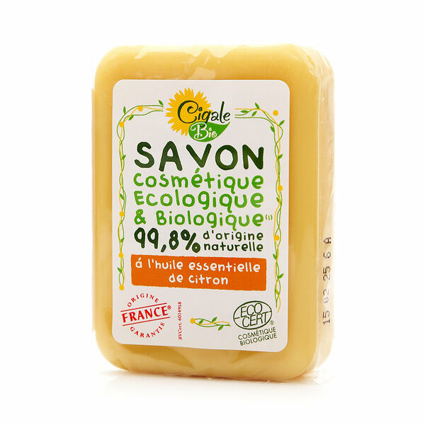 Мыло твердое Cigale Bio с эфирным маслом лимона