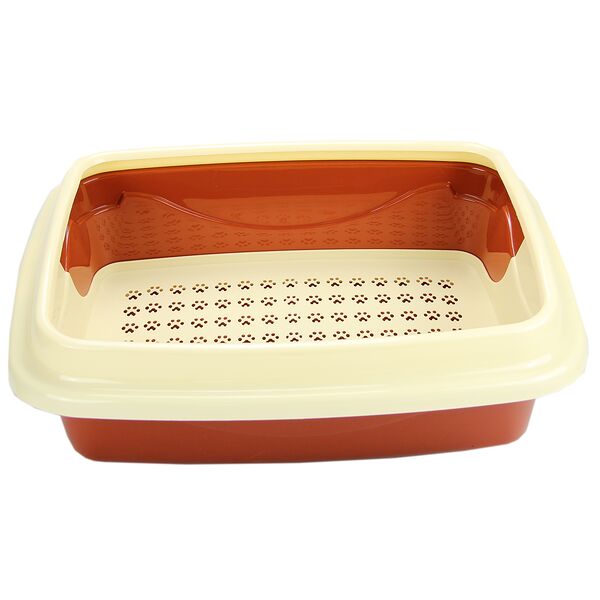 Туалет большой для кошек Dogman Триплекс терракотовый 38х48х16 см