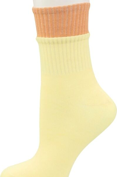 Носки женские Oemen с двойной усиленной резинкой желтый р.23-25