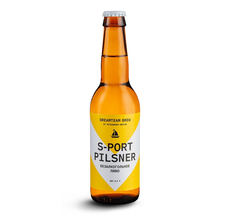

Пиво безалкогольное светлое Dreamteam brew S-Port Pilsner фильтрованное, непастеризованное 0.5%, 0.33л, Россия