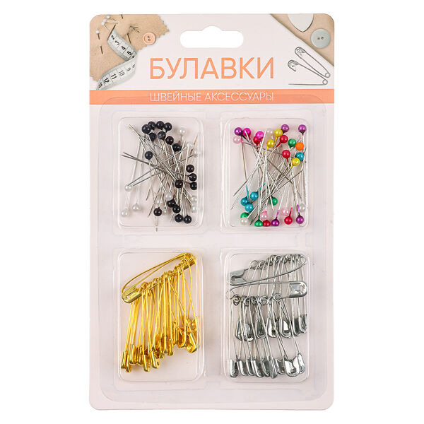 Набор булавок 36 мм 100 шт